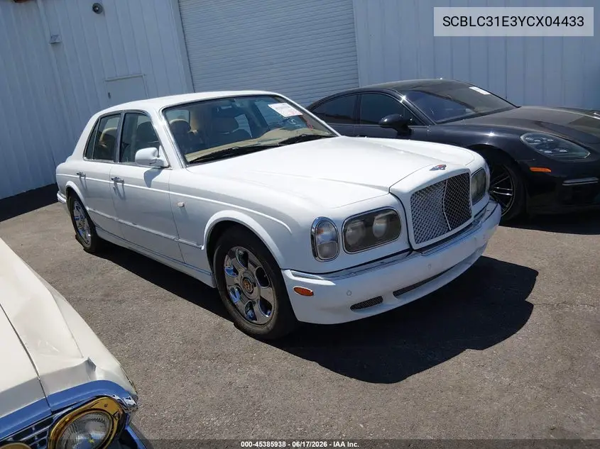 2000 Bentley Arnage VIN: SCBLC31E3YCX04433 Lot: 45385938