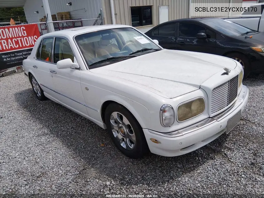 2000 Bentley Arnage VIN: SCBLC31E2YCX05170 Lot: 45460133