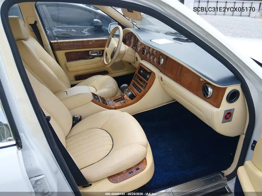 2000 Bentley Arnage VIN: SCBLC31E2YCX05170 Lot: 45460133