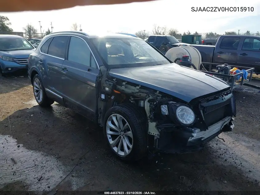 2017 Bentley Bentayga W12/W12 First Edition VIN: SJAAC2ZV0HC015910 Lot: 44537823