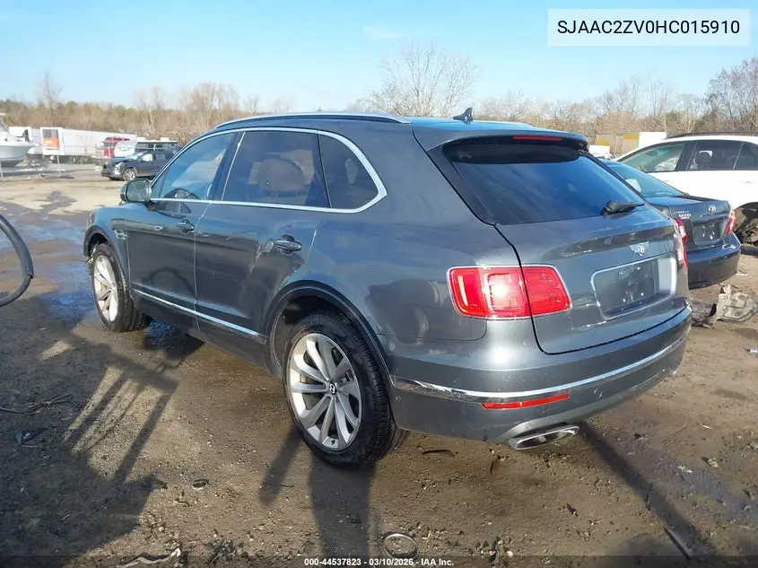 2017 Bentley Bentayga W12/W12 First Edition VIN: SJAAC2ZV0HC015910 Lot: 44537823