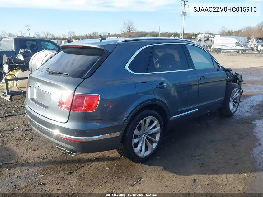 2017 Bentley Bentayga W12/W12 First Edition VIN: SJAAC2ZV0HC015910 Lot: 44537823