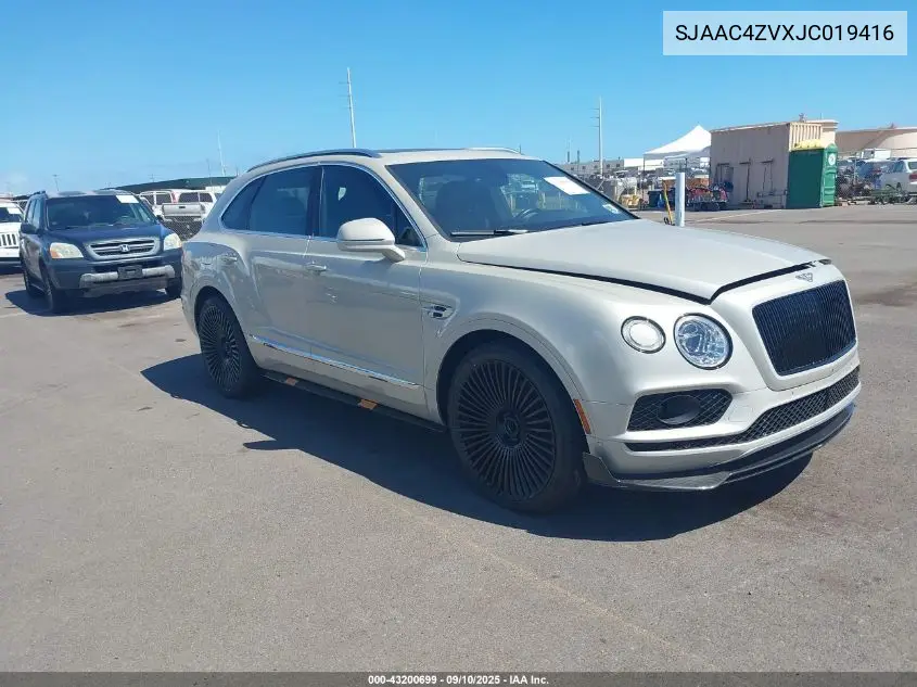2018 Bentley Bentayga Activity Edition/Black Edition/Mulliner/Onyx Edition/W12 VIN: SJAAC4ZVXJC019416 Lot: 43200699