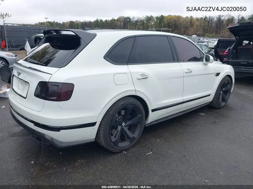 2018 Bentley Bentayga Activity Edition/Black Edition/Mulliner/Onyx Edition/W12 VIN: SJAAC2ZV4JC020050 Lot: 44996521