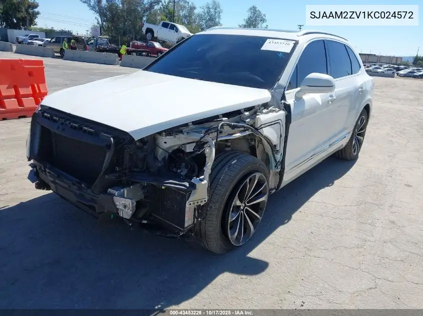 2019 Bentley Bentayga V8 VIN: SJAAM2ZV1KC024572 Lot: 43453226