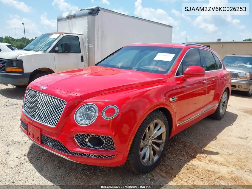 2019 Bentley Bentayga V8 VIN: SJAAM2ZV6KC026253 Lot: 45580476