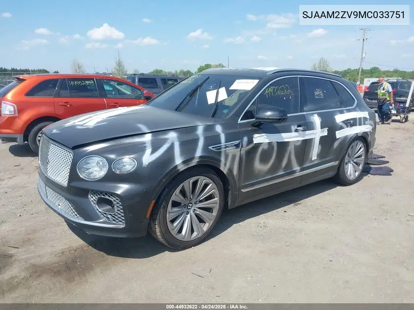 2021 Bentley Bentayga V8 VIN: SJAAM2ZV9MC033751 Lot: 44932622