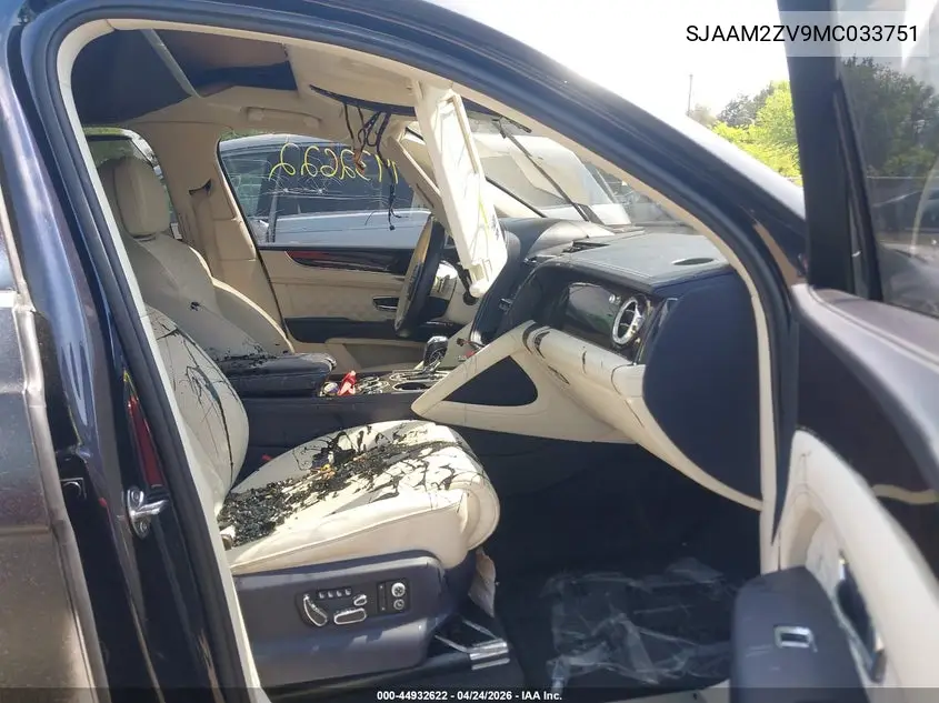 2021 Bentley Bentayga V8 VIN: SJAAM2ZV9MC033751 Lot: 44932622
