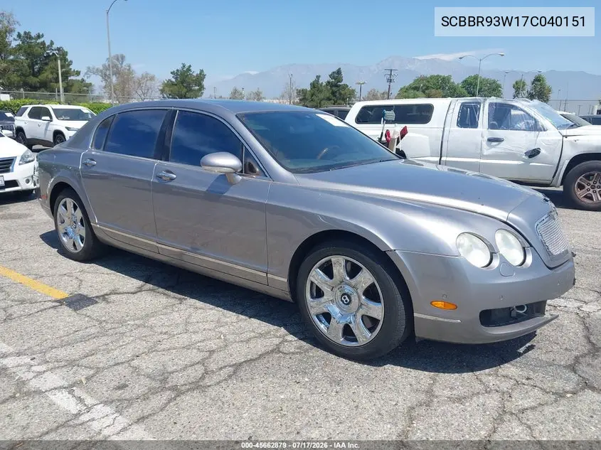 2007 Bentley Continental Flying Spur VIN: SCBBR93W17C040151 Lot: 45662879