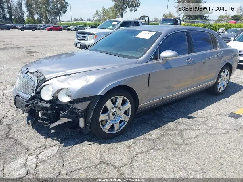 2007 Bentley Continental Flying Spur VIN: SCBBR93W17C040151 Lot: 45662879