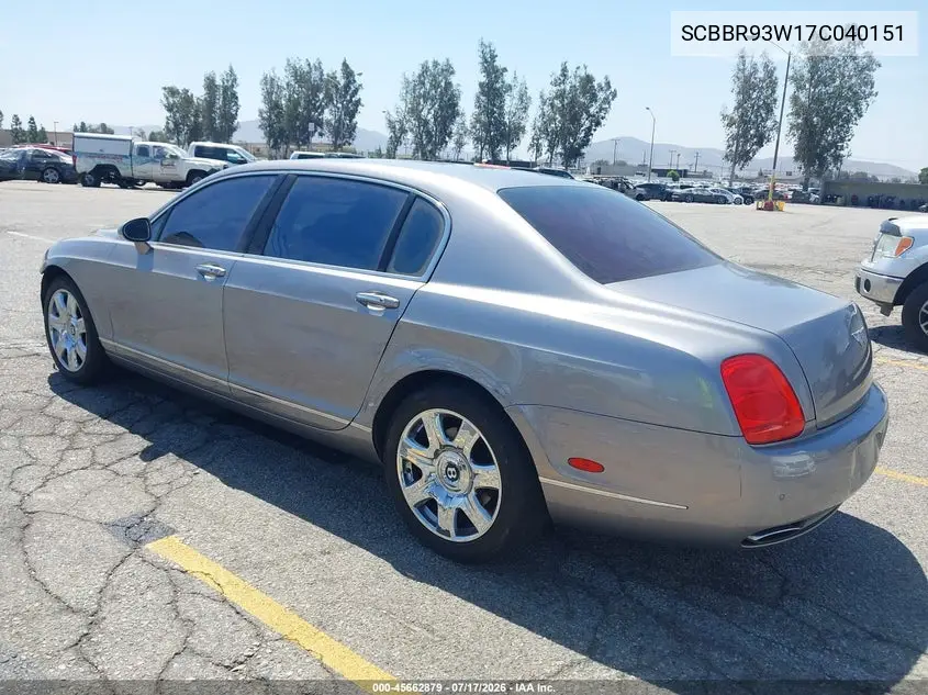 2007 Bentley Continental Flying Spur VIN: SCBBR93W17C040151 Lot: 45662879