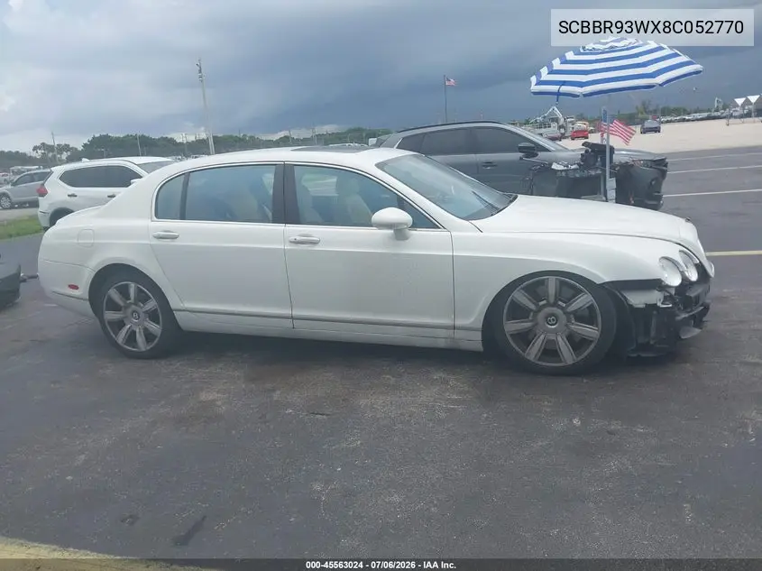 2008 Bentley Continental Flying Spur VIN: SCBBR93WX8C052770 Lot: 45563024