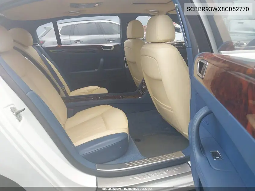 2008 Bentley Continental Flying Spur VIN: SCBBR93WX8C052770 Lot: 45563024