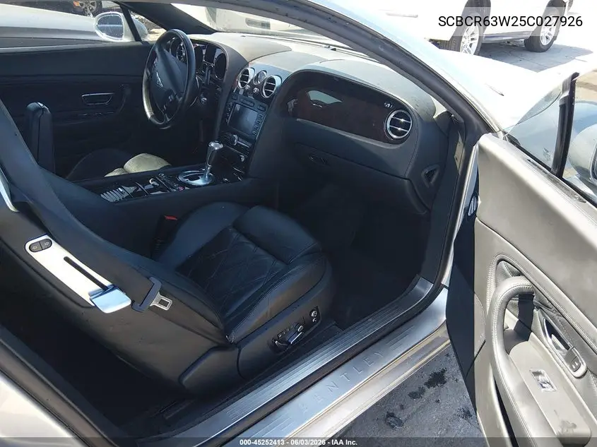 2005 Bentley Continental Gt VIN: SCBCR63W25C027926 Lot: 45252413