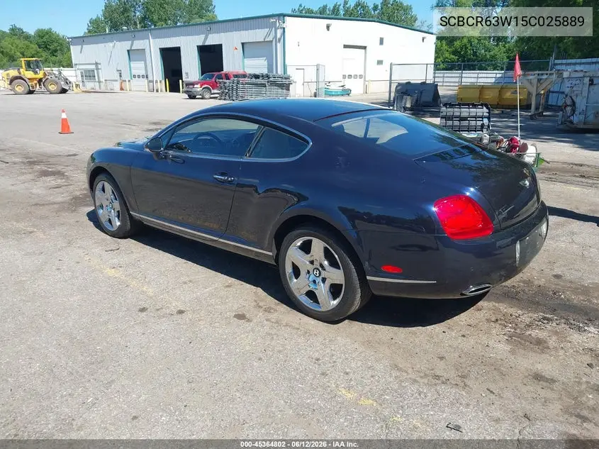 2005 Bentley Continental Gt VIN: SCBCR63W15C025889 Lot: 45364802