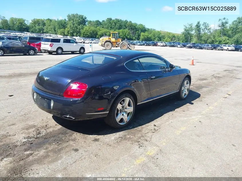 2005 Bentley Continental Gt VIN: SCBCR63W15C025889 Lot: 45364802