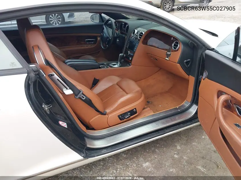 2005 Bentley Continental Gt VIN: SCBCR63W55C027905 Lot: 45565943