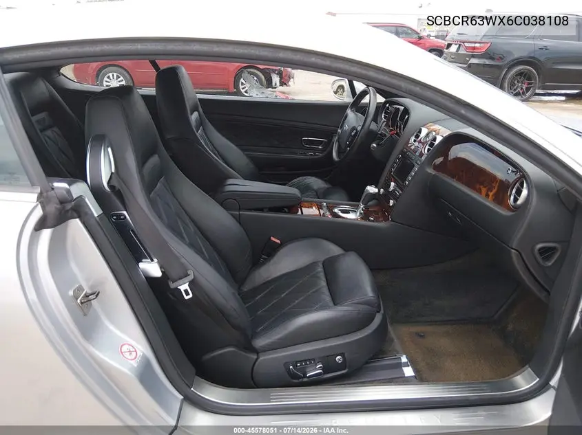 2006 Bentley Continental Gt VIN: SCBCR63WX6C038108 Lot: 45578051