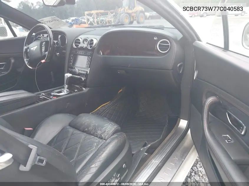 2007 Bentley Continental Gt VIN: SCBCR73W77C040583 Lot: 45348572