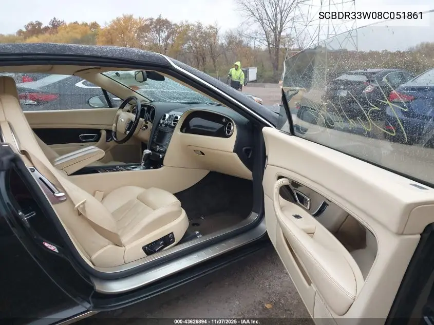 2008 Bentley Continental Gtc VIN: SCBDR33W08C051861 Lot: 43626894