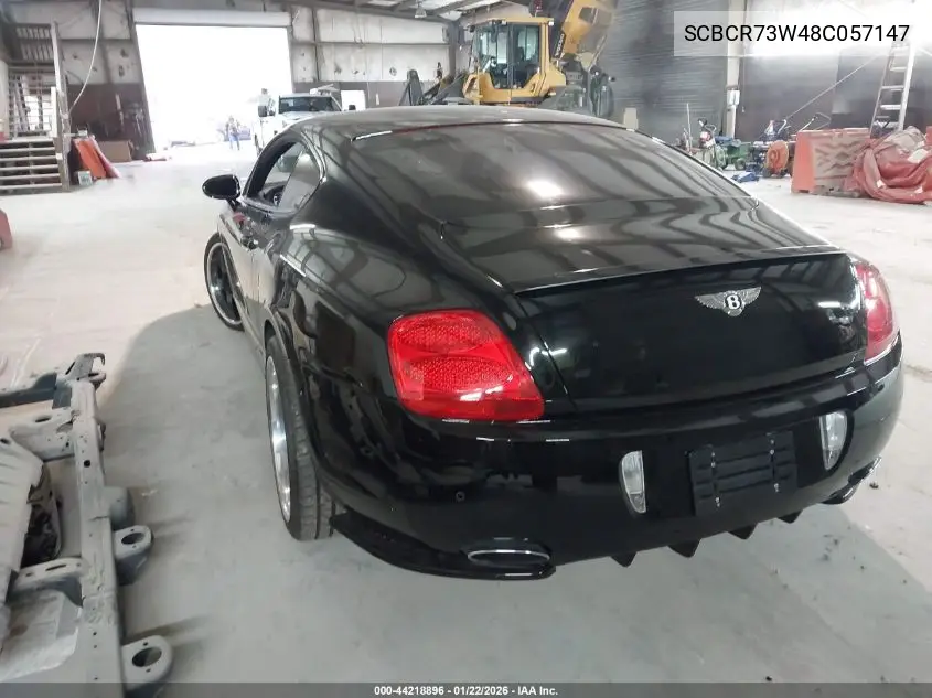 2008 Bentley Continental Gt VIN: SCBCR73W48C057147 Lot: 44218896
