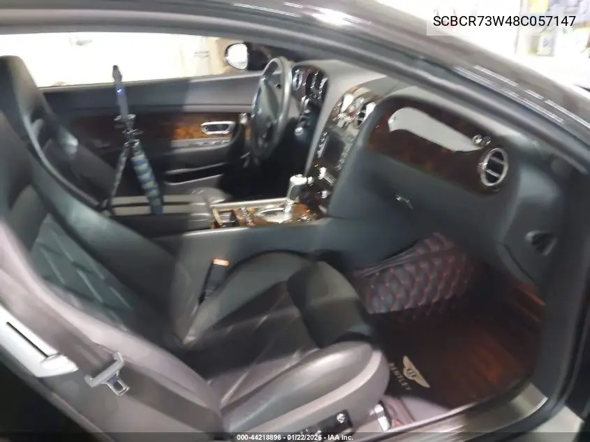 2008 Bentley Continental Gt VIN: SCBCR73W48C057147 Lot: 44218896