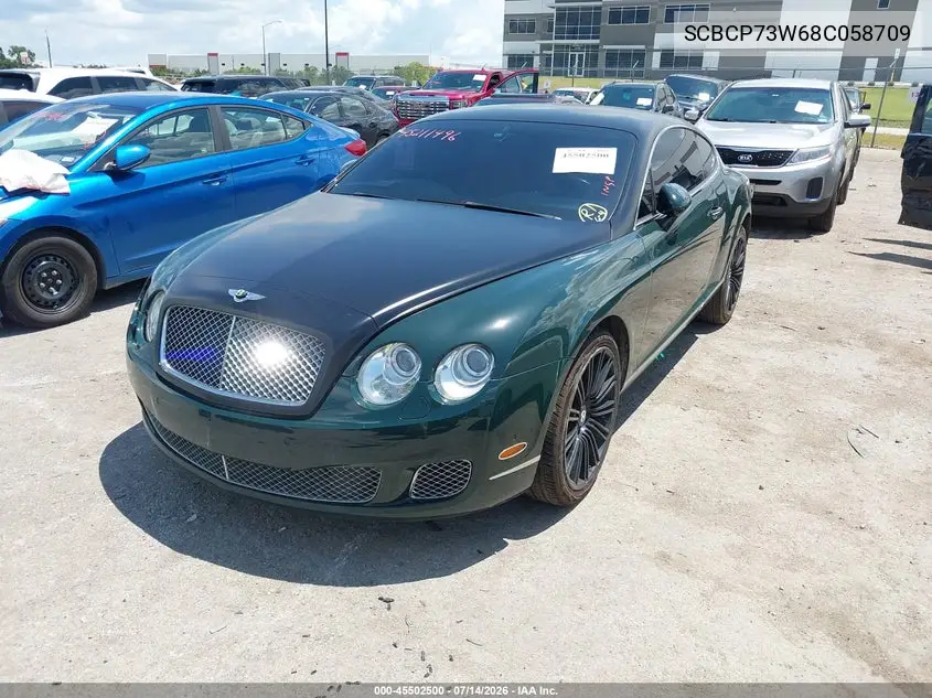 2008 Bentley Continental Gt Speed VIN: SCBCP73W68C058709 Lot: 45502500