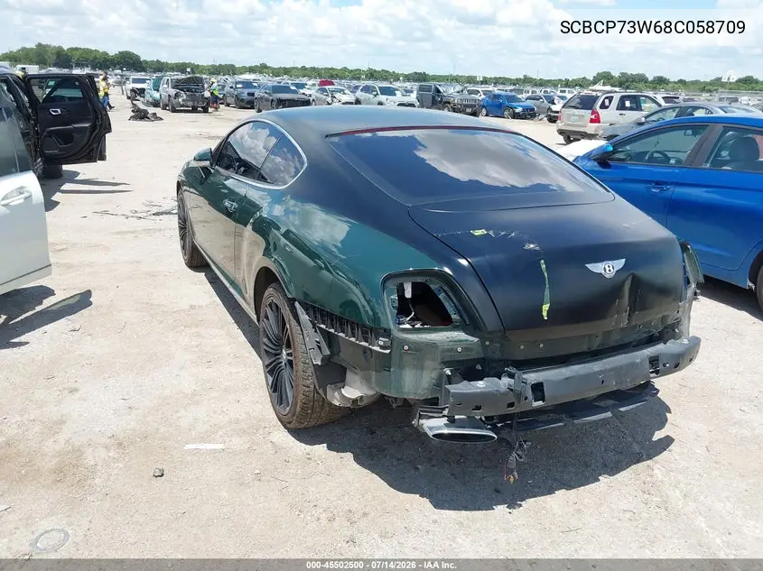 2008 Bentley Continental Gt Speed VIN: SCBCP73W68C058709 Lot: 45502500
