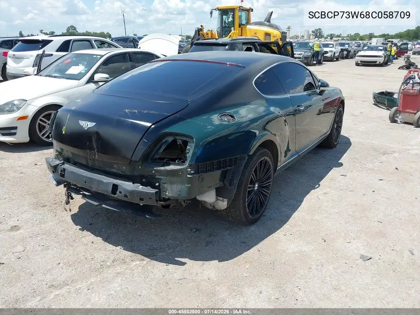 2008 Bentley Continental Gt Speed VIN: SCBCP73W68C058709 Lot: 45502500