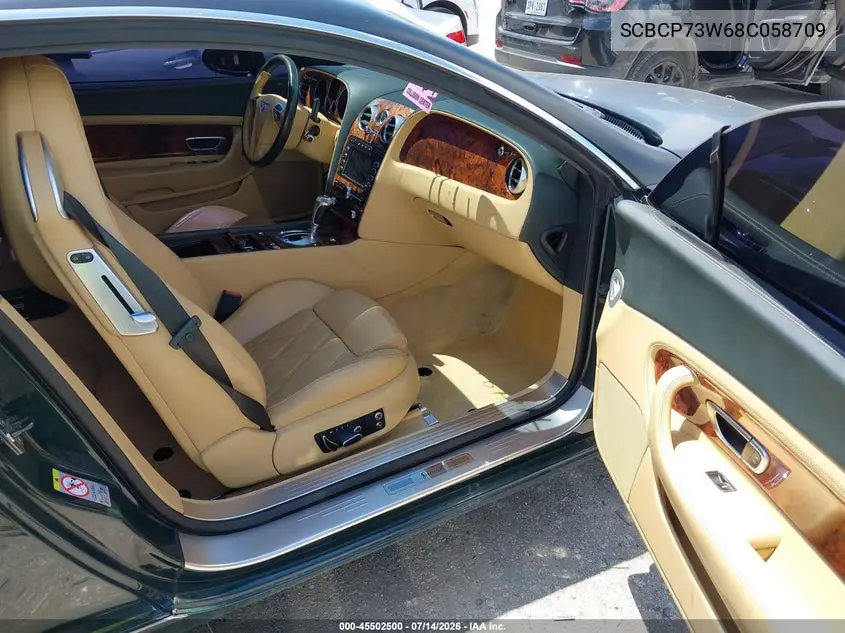 2008 Bentley Continental Gt Speed VIN: SCBCP73W68C058709 Lot: 45502500