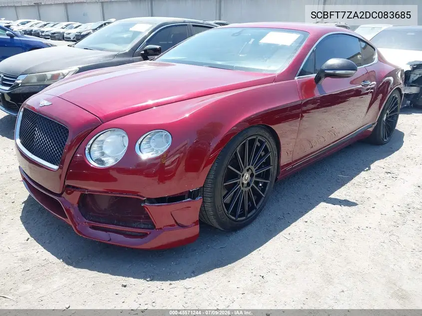 2013 Bentley Continental Gt V8 VIN: SCBFT7ZA2DC083685 Lot: 45571244