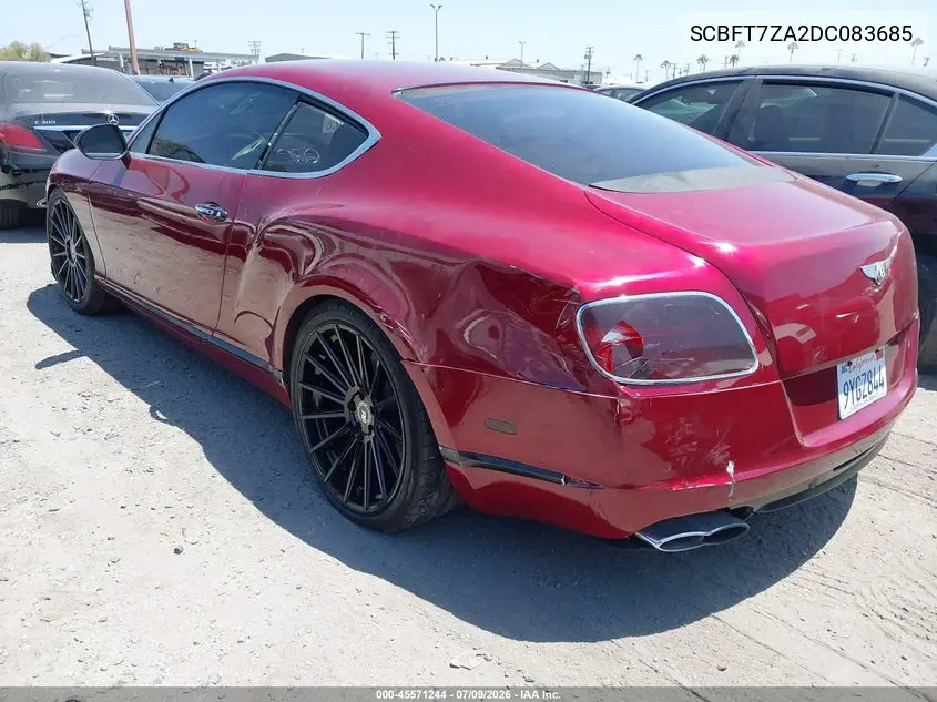 2013 Bentley Continental Gt V8 VIN: SCBFT7ZA2DC083685 Lot: 45571244