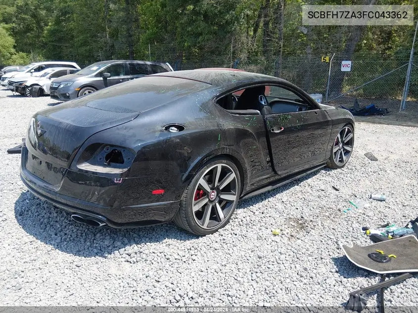 2015 Bentley Continental Gt V8 S VIN: SCBFH7ZA3FC043362 Lot: 44911983