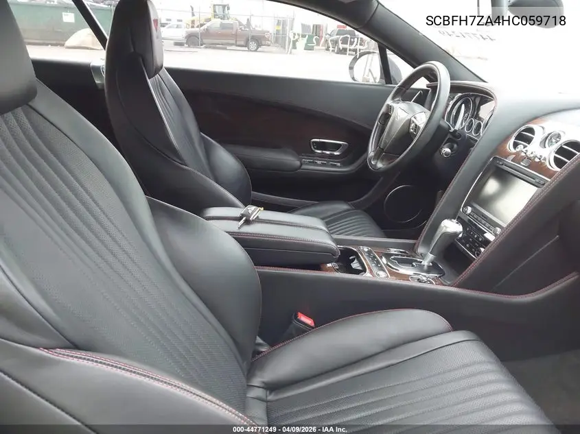 2017 Bentley Continental Gt V8 S VIN: SCBFH7ZA4HC059718 Lot: 44771249