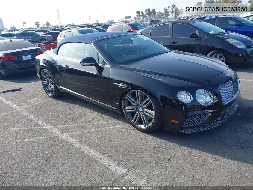 2017 Bentley Continental Gt W12 VIN: SCBGU3ZA5HC063950 Lot: 45358662