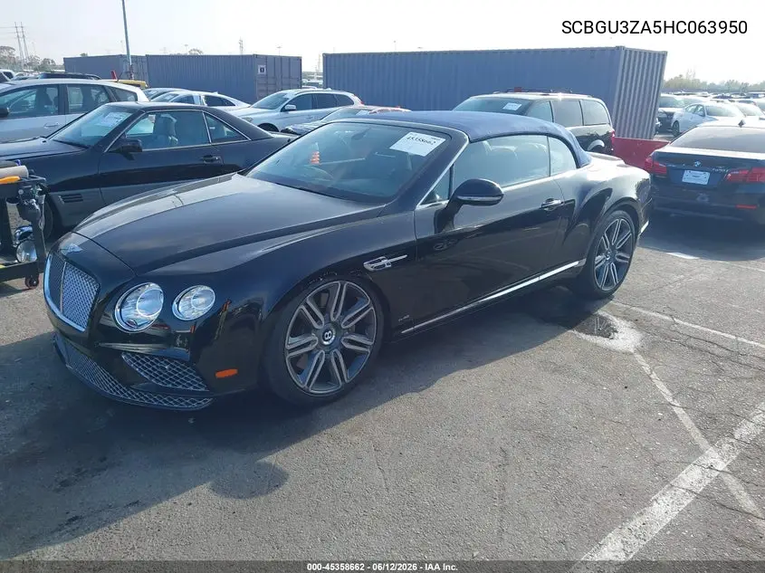 2017 Bentley Continental Gt W12 VIN: SCBGU3ZA5HC063950 Lot: 45358662