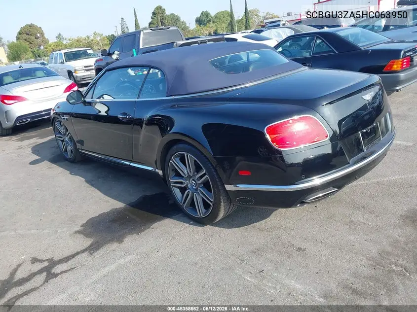 2017 Bentley Continental Gt W12 VIN: SCBGU3ZA5HC063950 Lot: 45358662