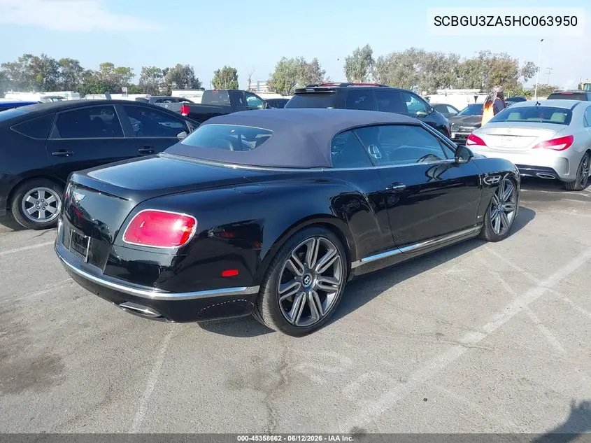 2017 Bentley Continental Gt W12 VIN: SCBGU3ZA5HC063950 Lot: 45358662