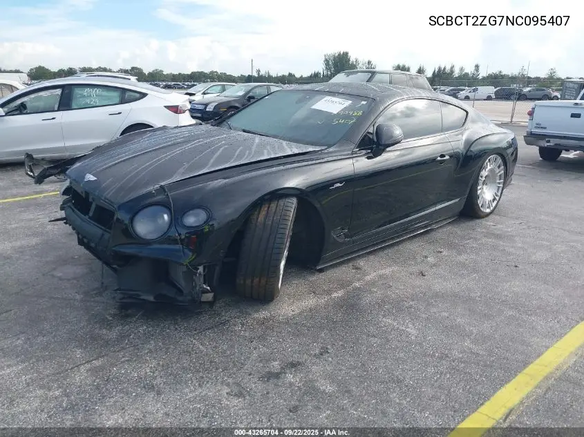 2022 Bentley Continental Gt Speed VIN: SCBCT2ZG7NC095407 Lot: 43265704