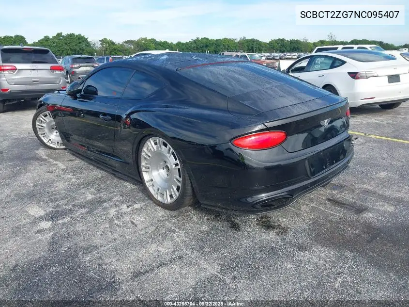 2022 Bentley Continental Gt Speed VIN: SCBCT2ZG7NC095407 Lot: 43265704