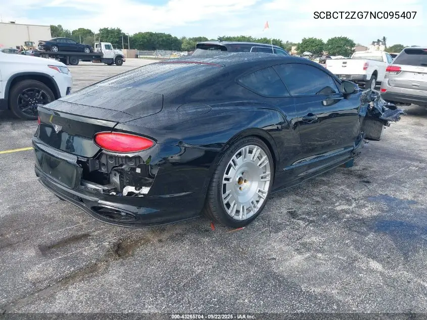 2022 Bentley Continental Gt Speed VIN: SCBCT2ZG7NC095407 Lot: 43265704