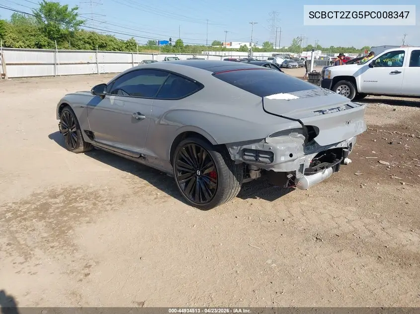 2023 Bentley Continental Gt Mulliner W12/Speed VIN: SCBCT2ZG5PC008347 Lot: 44934513