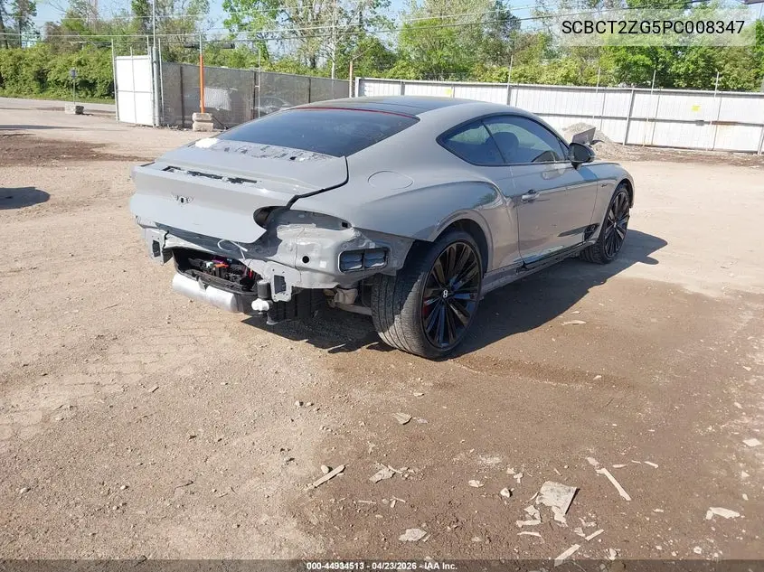 2023 Bentley Continental Gt Mulliner W12/Speed VIN: SCBCT2ZG5PC008347 Lot: 44934513