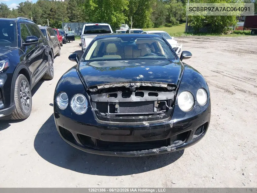 2010 Bentley Continental VIN: SCBBP9ZA7AC064091 Lot: 12621386