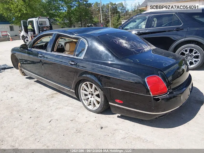 2010 Bentley Continental VIN: SCBBP9ZA7AC064091 Lot: 12621386