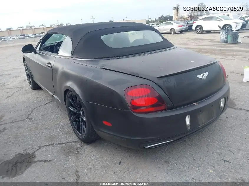 2012 Bentley Continental Supersports VIN: SCBDU3ZA6CC070529 Lot: 44404431
