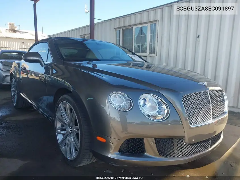 2014 Bentley Continental Gtc VIN: SCBGU3ZA8EC091897 Lot: 45535583