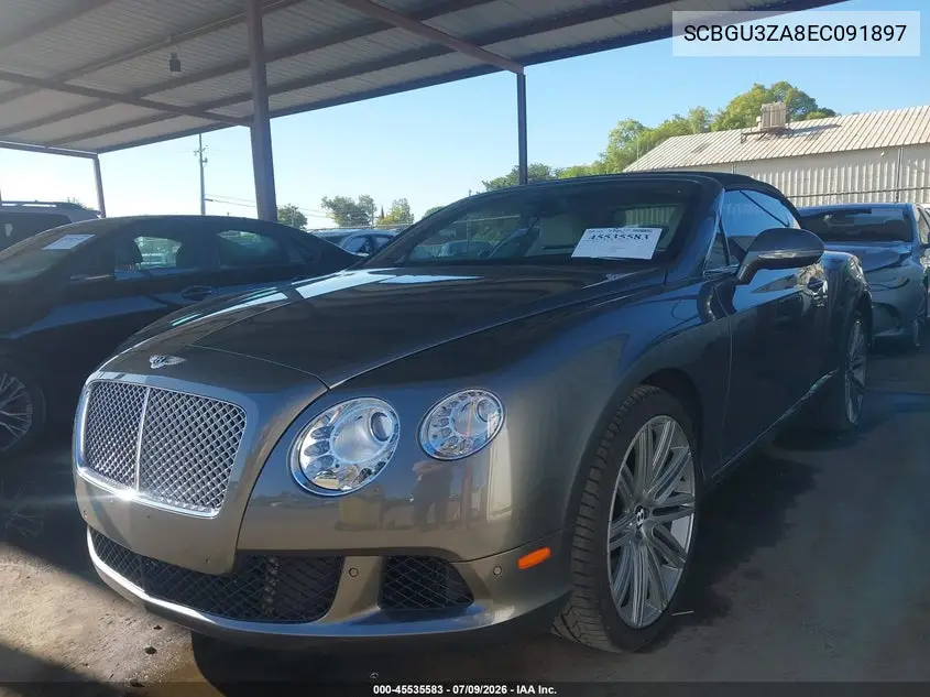 2014 Bentley Continental Gtc VIN: SCBGU3ZA8EC091897 Lot: 45535583