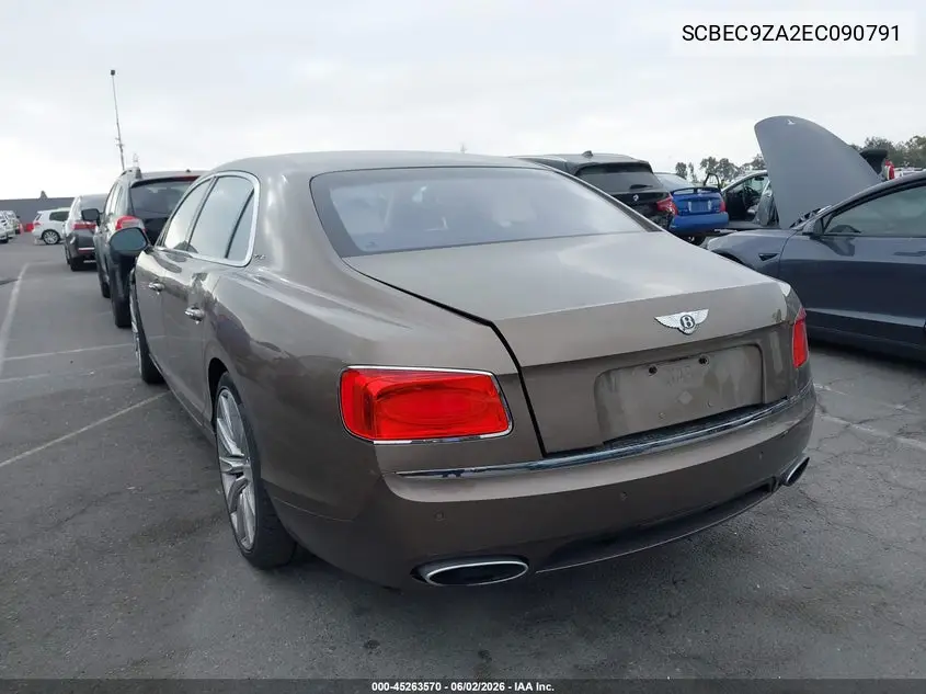 2014 Bentley Flying Spur VIN: SCBEC9ZA2EC090791 Lot: 45263570