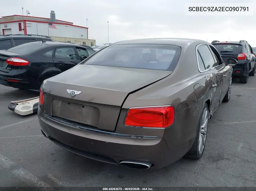 2014 Bentley Flying Spur VIN: SCBEC9ZA2EC090791 Lot: 45263570